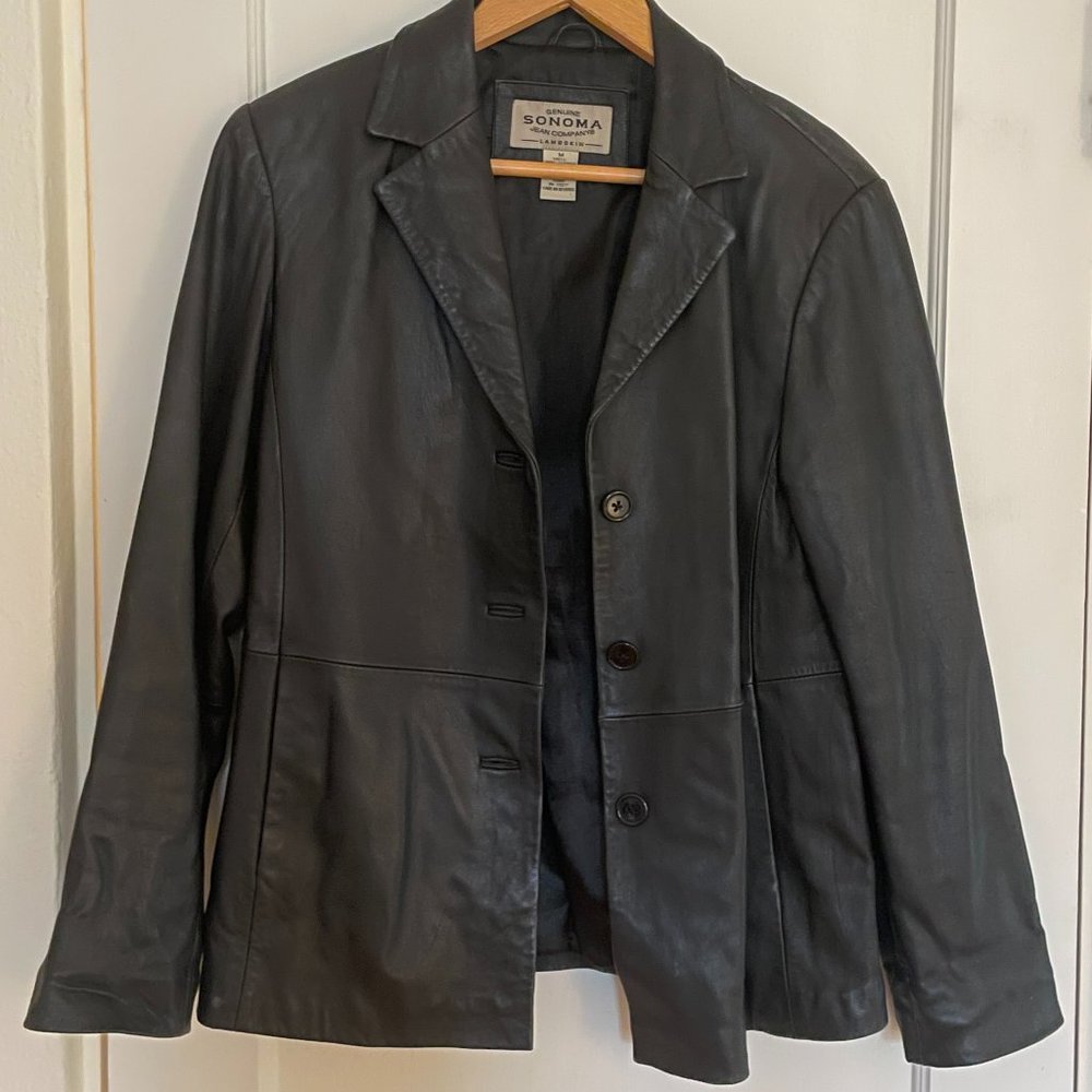 Vintage 100% Leather Sonoma Blazer